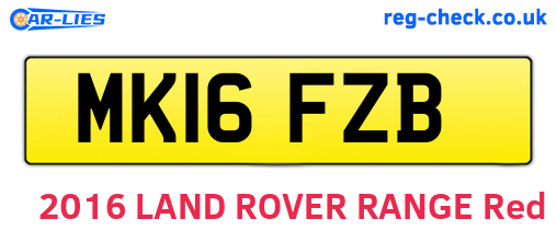 MK16FZB are the vehicle registration plates.