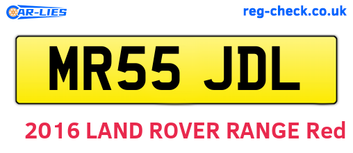 MR55JDL are the vehicle registration plates.