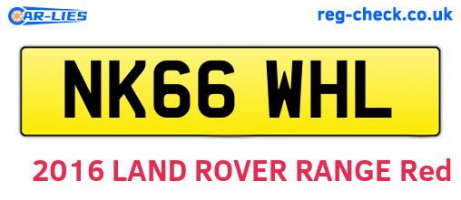 NK66WHL are the vehicle registration plates.