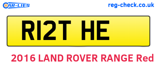 R12THE are the vehicle registration plates.