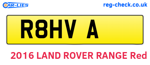 R8HVA are the vehicle registration plates.