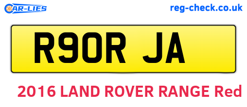 R90RJA are the vehicle registration plates.