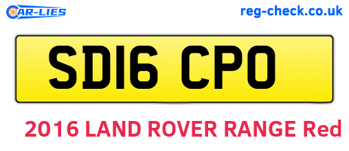 SD16CPO are the vehicle registration plates.