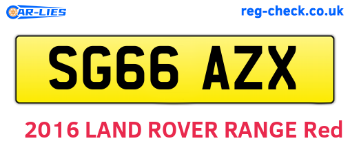 SG66AZX are the vehicle registration plates.
