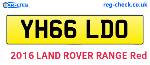 YH66LDO are the vehicle registration plates.