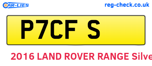P7CFS are the vehicle registration plates.