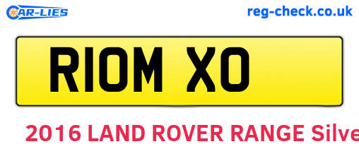R10MXO are the vehicle registration plates.