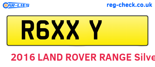 R6XXY are the vehicle registration plates.