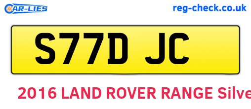 S77DJC are the vehicle registration plates.