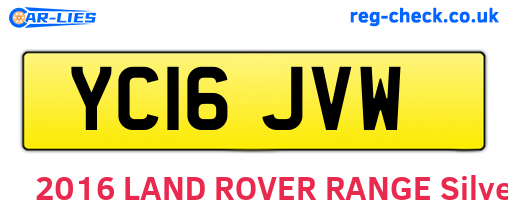 YC16JVW are the vehicle registration plates.