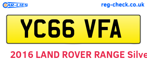 YC66VFA are the vehicle registration plates.
