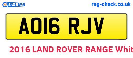 AO16RJV are the vehicle registration plates.