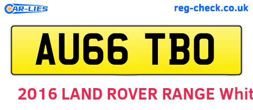 AU66TBO are the vehicle registration plates.