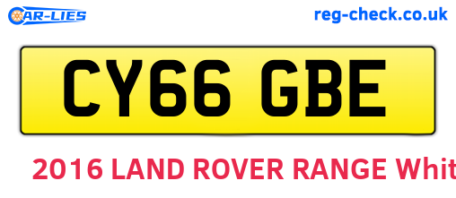 CY66GBE are the vehicle registration plates.