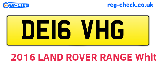 DE16VHG are the vehicle registration plates.