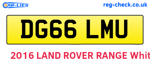 DG66LMU are the vehicle registration plates.