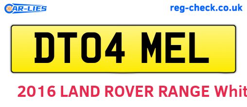 DT04MEL are the vehicle registration plates.