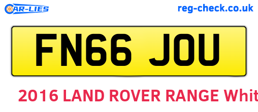 FN66JOU are the vehicle registration plates.