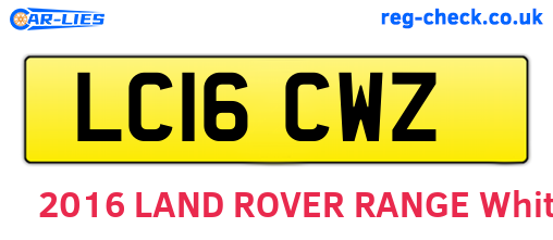 LC16CWZ are the vehicle registration plates.