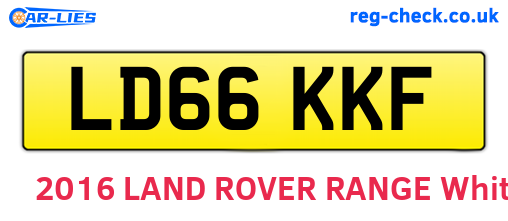 LD66KKF are the vehicle registration plates.