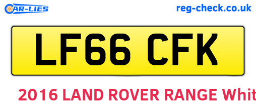 LF66CFK are the vehicle registration plates.