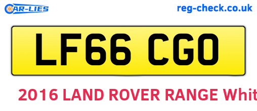 LF66CGO are the vehicle registration plates.