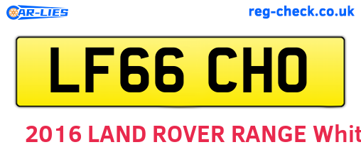 LF66CHO are the vehicle registration plates.