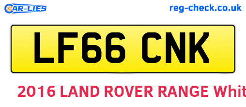 LF66CNK are the vehicle registration plates.