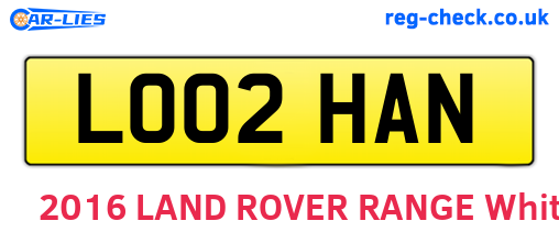 LO02HAN are the vehicle registration plates.