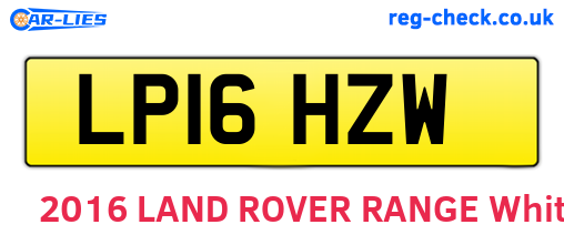 LP16HZW are the vehicle registration plates.