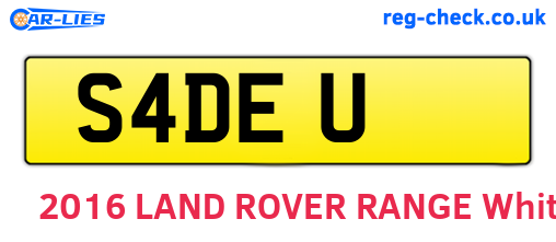 S4DEU are the vehicle registration plates.