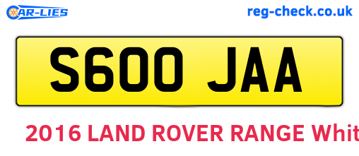 S600JAA are the vehicle registration plates.