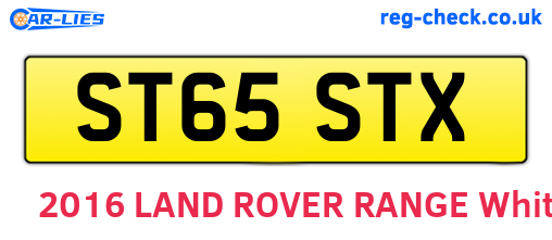 ST65STX are the vehicle registration plates.