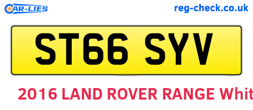 ST66SYV are the vehicle registration plates.