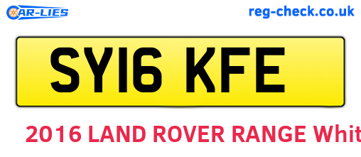 SY16KFE are the vehicle registration plates.