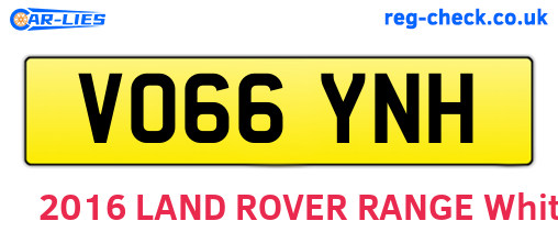VO66YNH are the vehicle registration plates.
