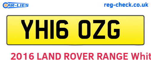 YH16OZG are the vehicle registration plates.