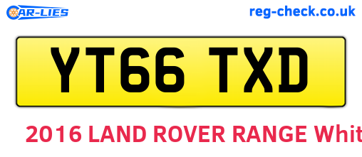 YT66TXD are the vehicle registration plates.