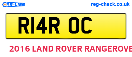 R14ROC are the vehicle registration plates.