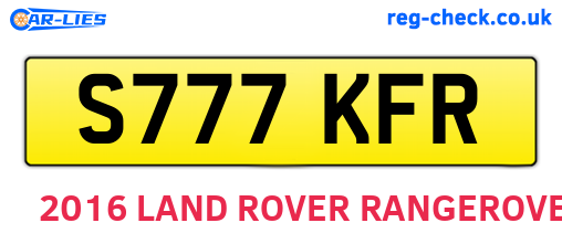 S777KFR are the vehicle registration plates.