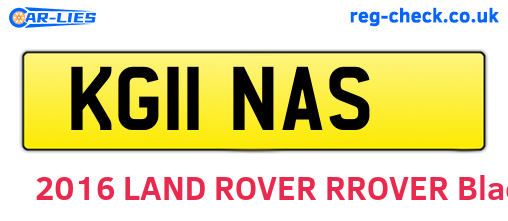 KG11NAS are the vehicle registration plates.