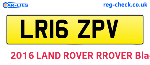 LR16ZPV are the vehicle registration plates.