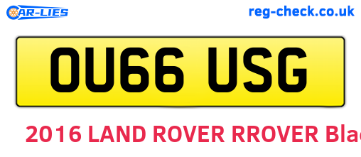 OU66USG are the vehicle registration plates.