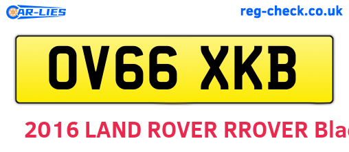 OV66XKB are the vehicle registration plates.