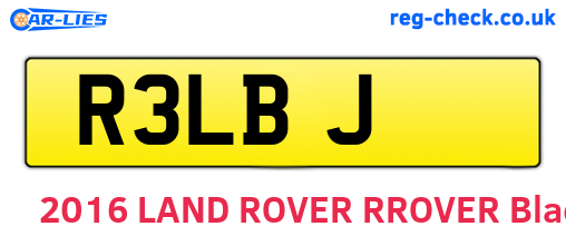 R3LBJ are the vehicle registration plates.