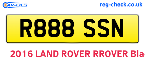R888SSN are the vehicle registration plates.