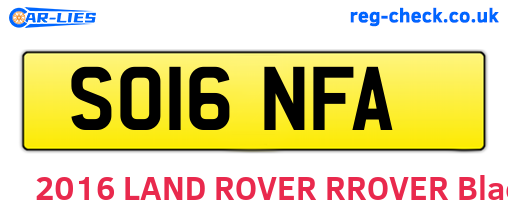 SO16NFA are the vehicle registration plates.