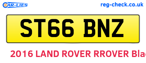 ST66BNZ are the vehicle registration plates.