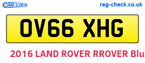 OV66XHG are the vehicle registration plates.