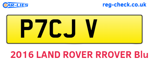 P7CJV are the vehicle registration plates.